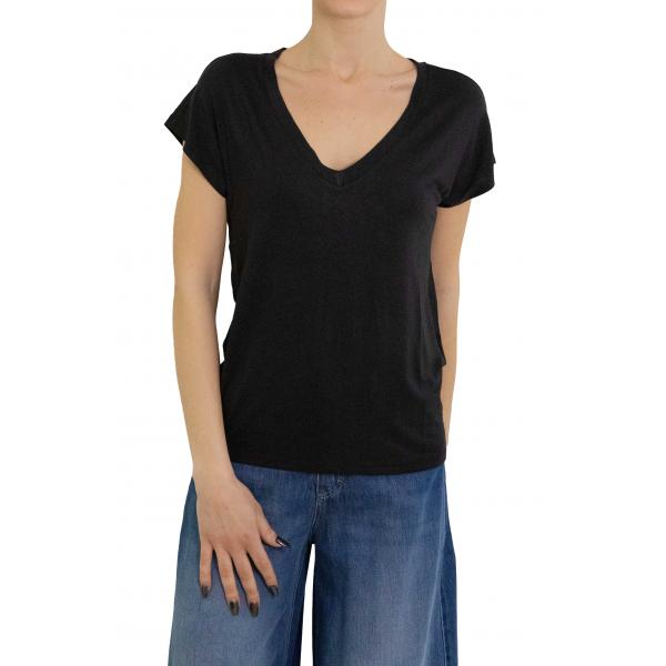 Maglia tinta unita con scollo a V Only